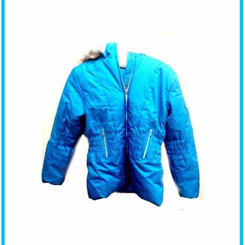 New Rare & Unique BCXGirl Turquoise Hooded Puff Jacket, L